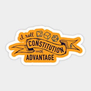 I Roll Constitution with Advantage Sticker